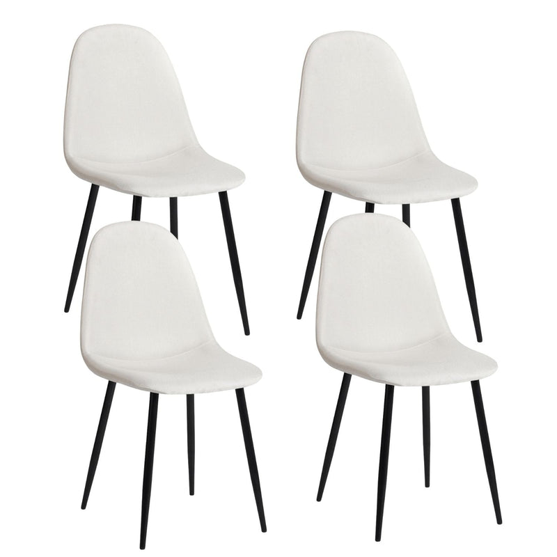 Modern Dining Chairs, Beige, 4-pk U6