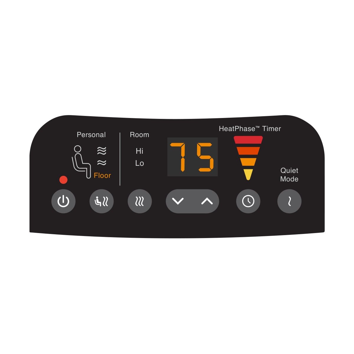 HCE840BC HeatGenius Multizone Ceramic Space Heater, 1500W, Black