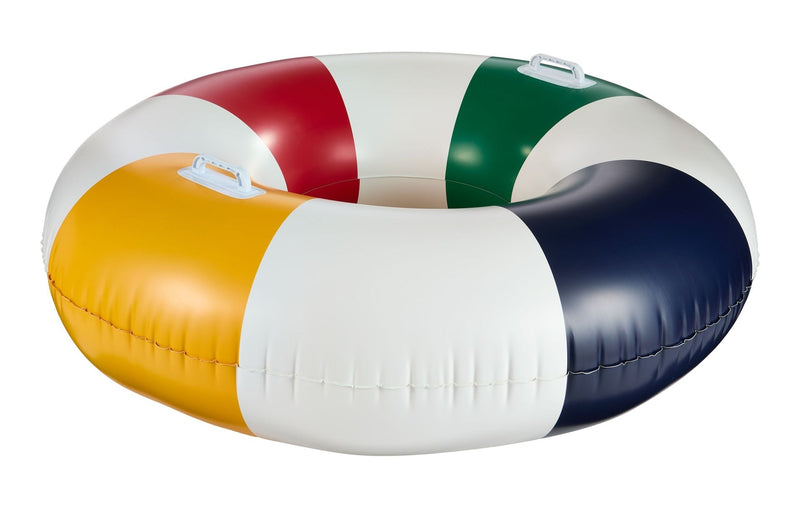 Stripes Pool Float with Handles, Multi-Coloured, 42-in T5