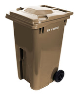 Mastercart Plastic Rectangular Wheeled Compost Bin, Brown, 242-L