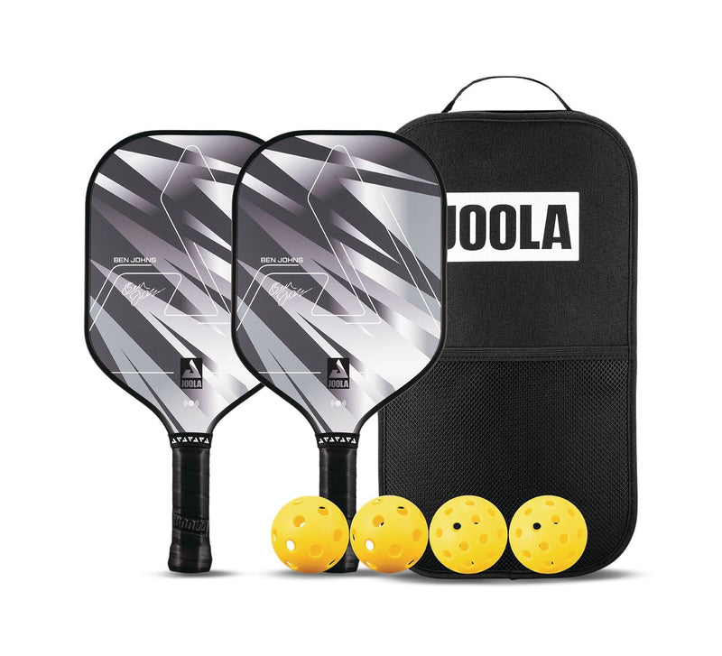 Silver Lightning 10mm Pickleball Paddle & Indoor/Outdoor Ball Set, Black X9