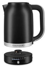 Electric Kettle with Swivel Base, Matte Black, 1.7-L