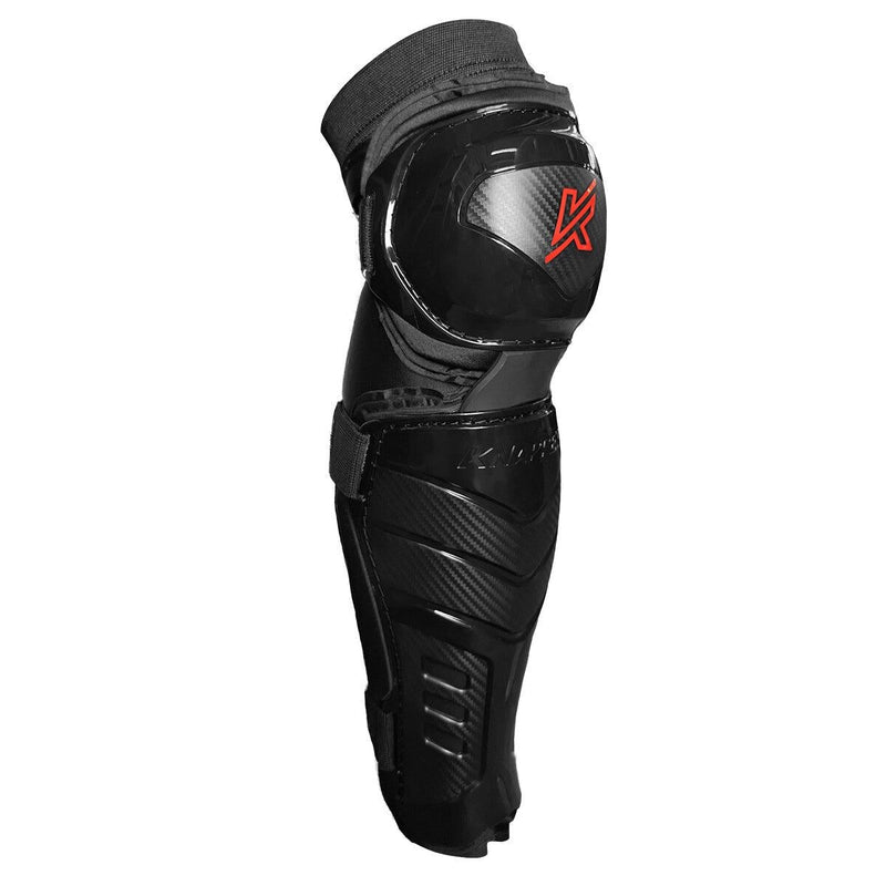 AK7 Dek Hockey Shin Guards, Black, Assorted Sizes V0
