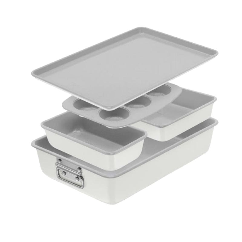 Premium Stackable Cream Non-Stick Bakeware Set, 5-pc Z6