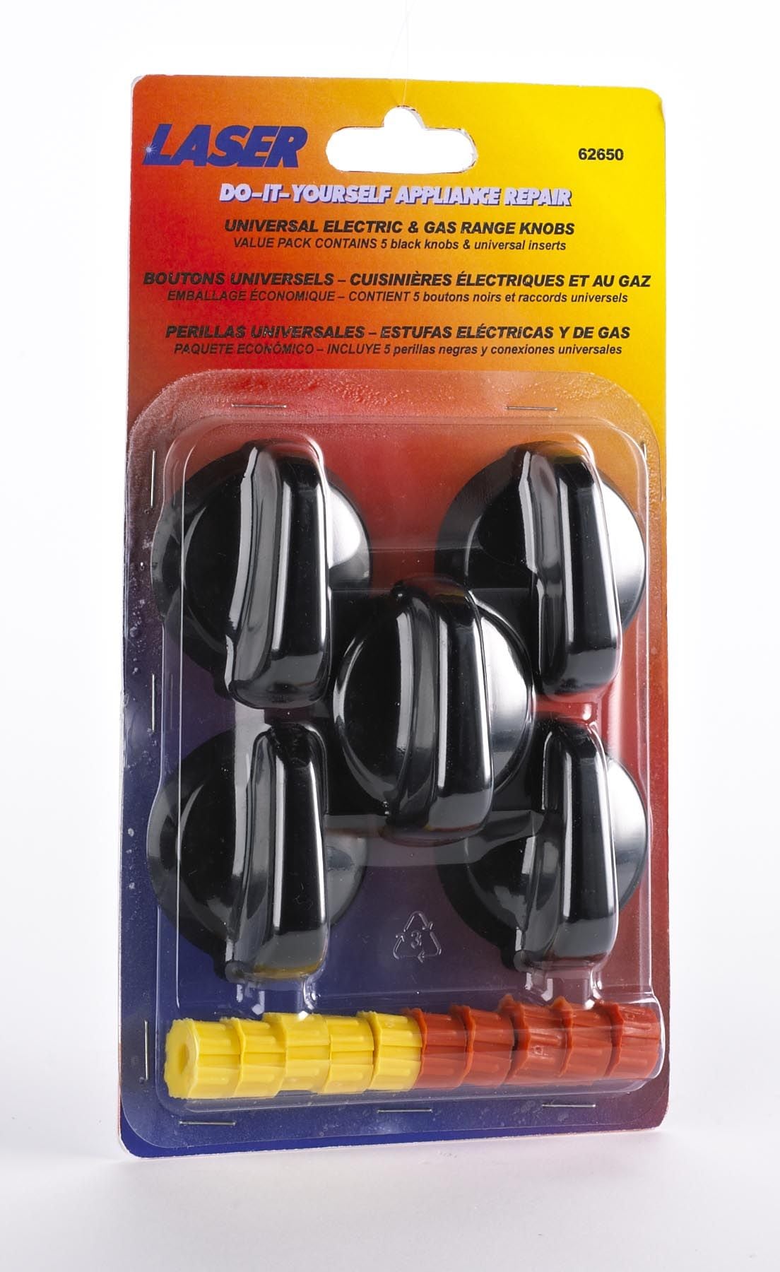 62650/2 Universal Electric/Gas Stove Replacement Dial Kit, Assorted