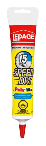 15-Minute Speed Dry Spackling, Fills Small Holes & Cracks, White, 162-mL