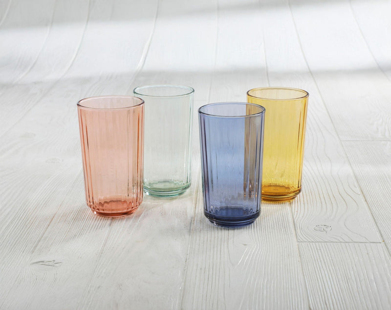 Panello Mixed Colour Highball Glass Set, 4-pk Z9