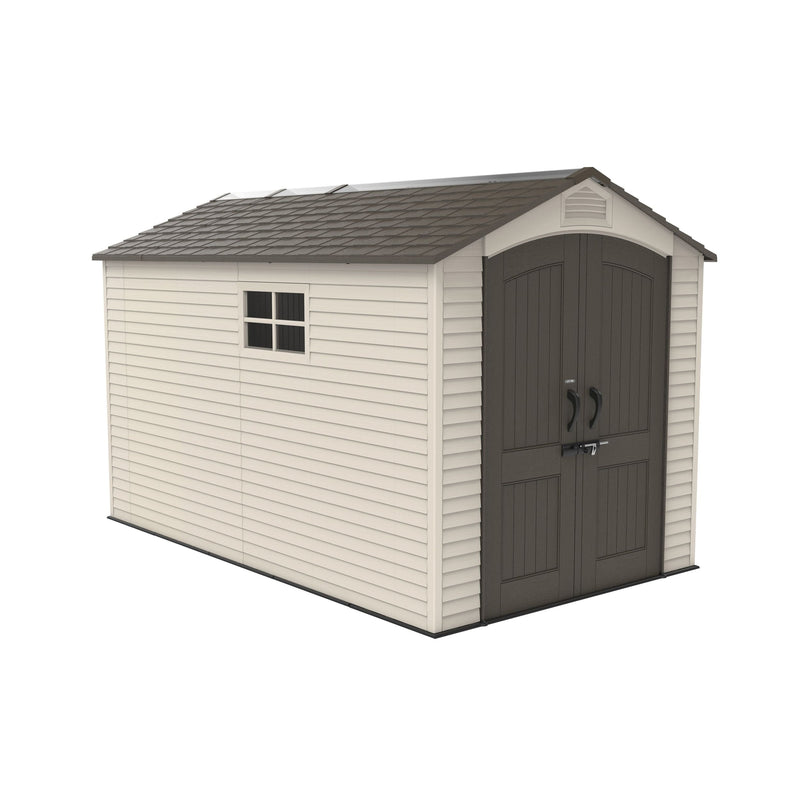 Lockable Steel Shed, Beige, 7 x 12 -ft H5