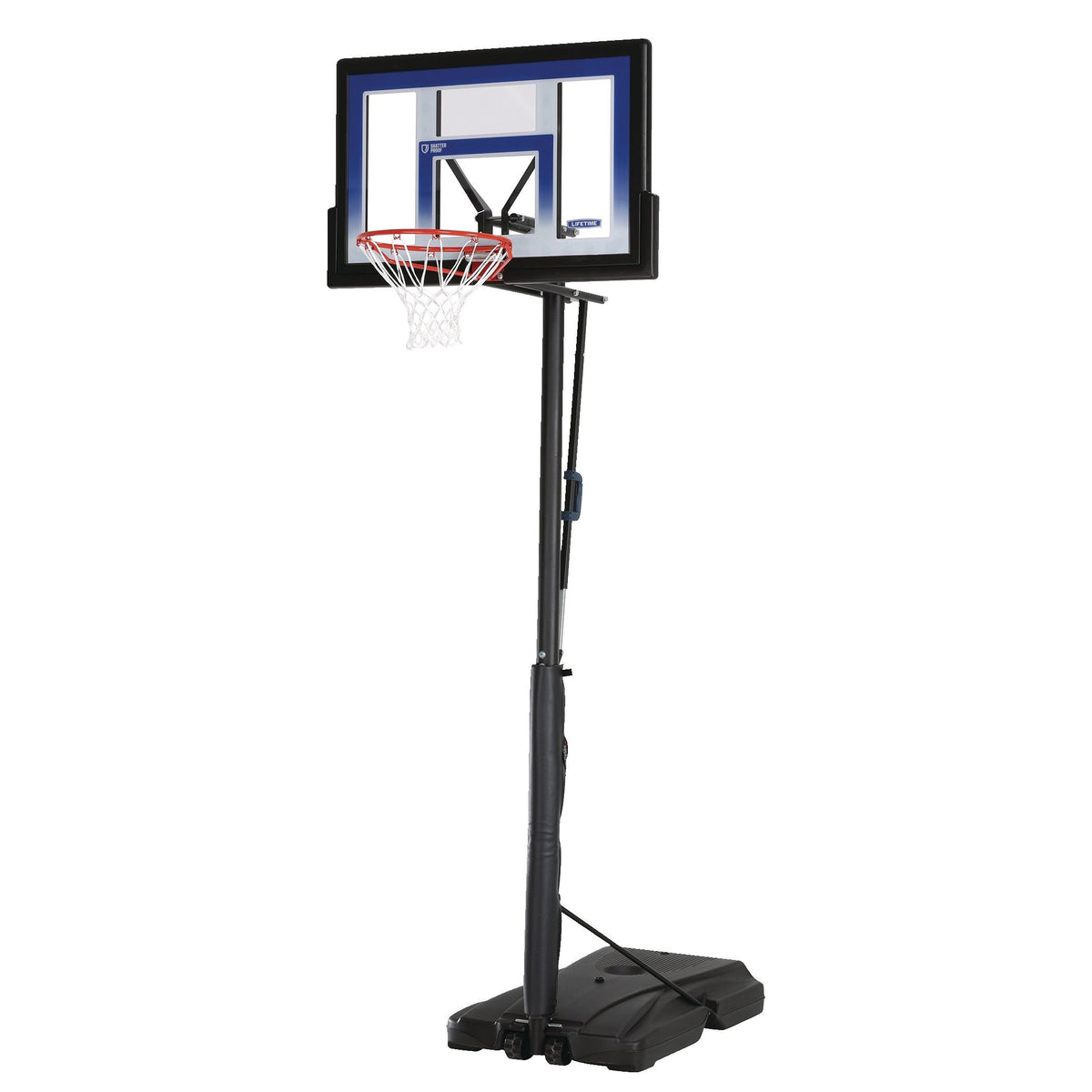 Portable Adjustable Basketball Backboard, Hoop & Net System, 48-in