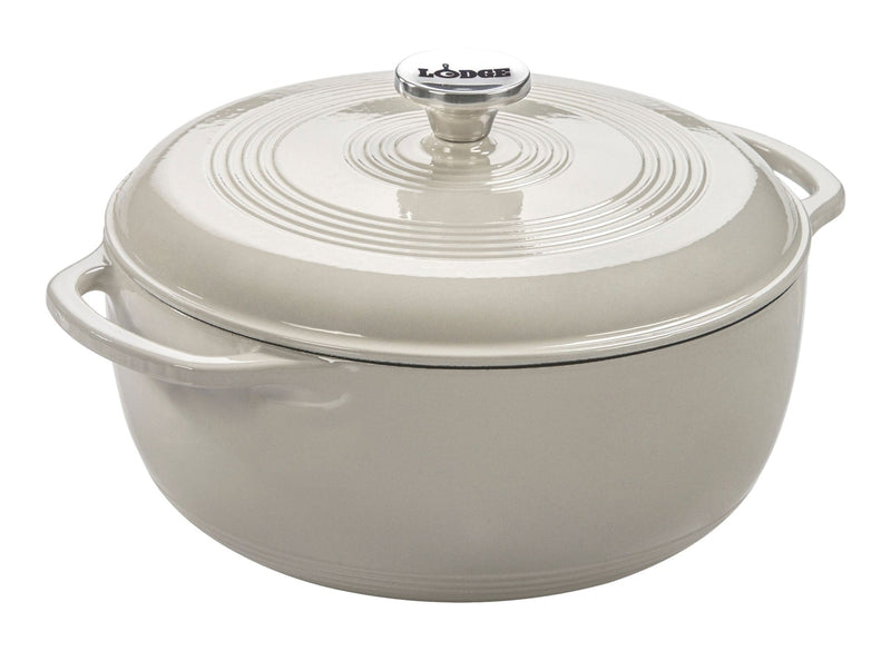 Enamel Cast Iron Dutch Oven, White, 6-qt V3