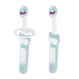 Baby Toothbrush with Safety Shield, Mint Green, 2-pk