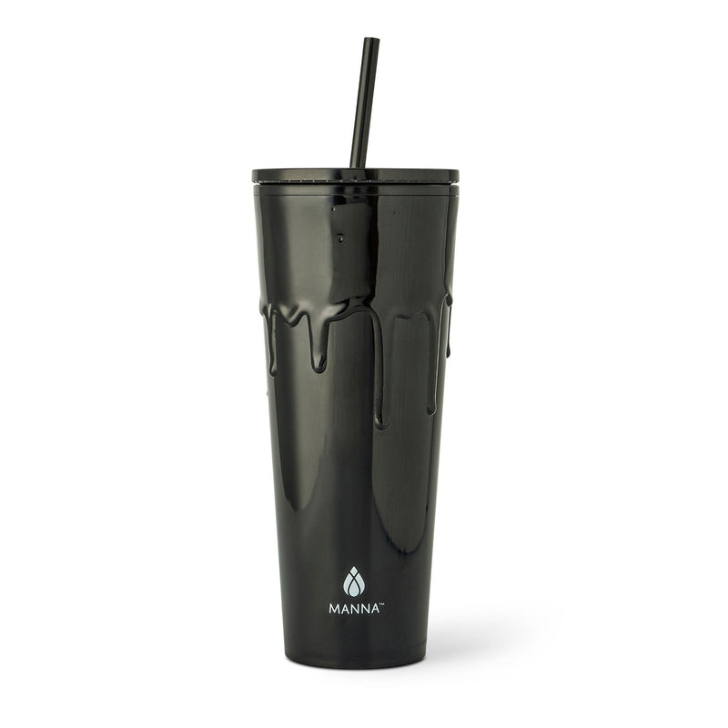 710-mL BPA-Free Black Slime Drip Textured Tumbler J8