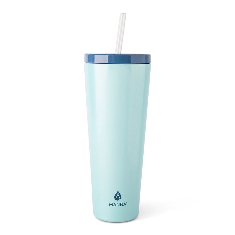 Axel Sparkle Stainless Steel Double Wall Insulated Tumbler, 24-oz, Assorted Colours, with Reusable Straw O8