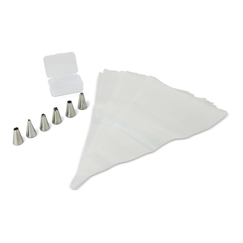 Disposable Piping Bags with 6 Tips, 30-pc T3