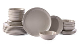 Essential Coupe Stoneware Dinnerware Set, Serves 8, 24-pc, Light Grey