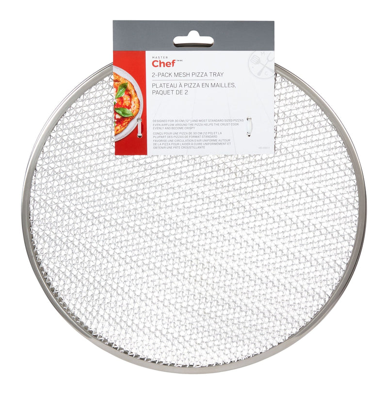 Mesh Round Pizza Tray Set, 2-pk B1