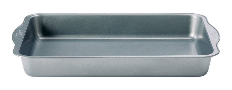 Non-Stick Oblong Cake Pan, 16x10.5x2-in W0