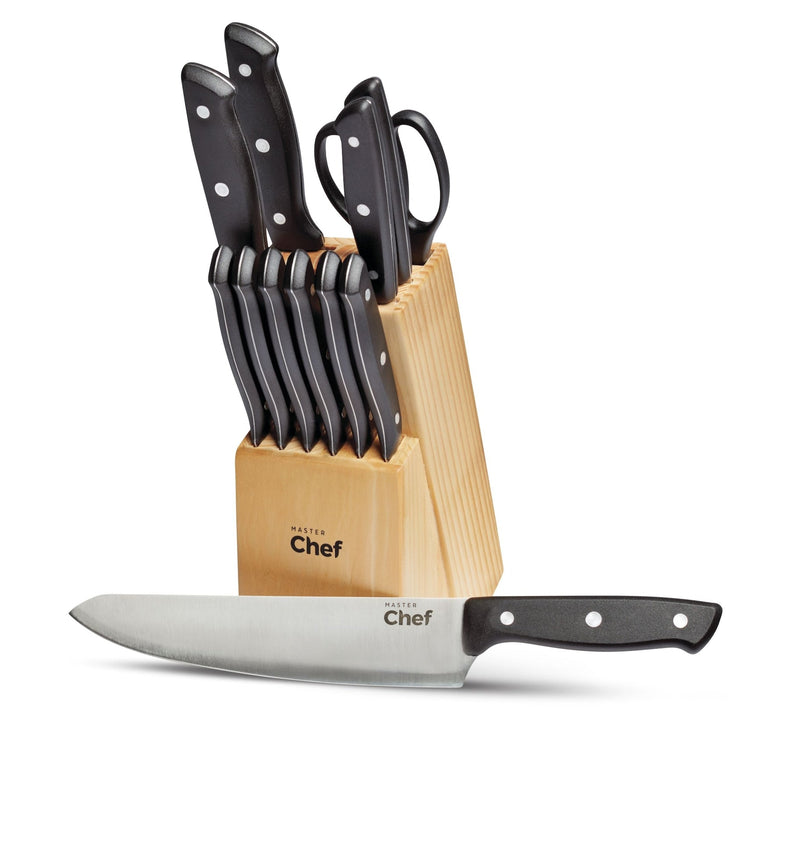 Stainless Steel Knife Block & Kitchen Starter Kit, Ergonomic Grip, 22-pc F8