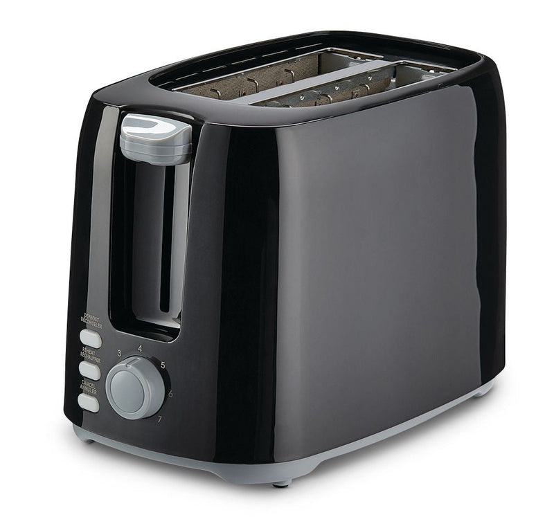Wide Slots Toaster with 7 Settings, Black, 2-Slices D4
