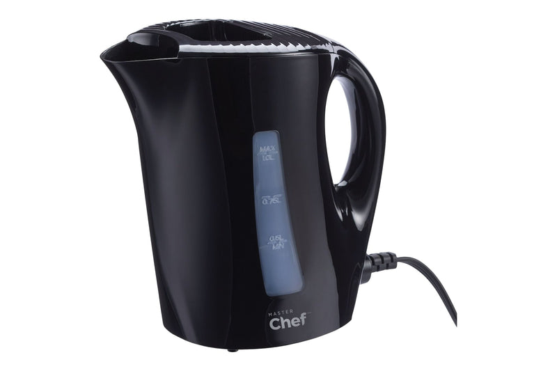 Corded Kettle with Water Gauge, Black, 1-L H4