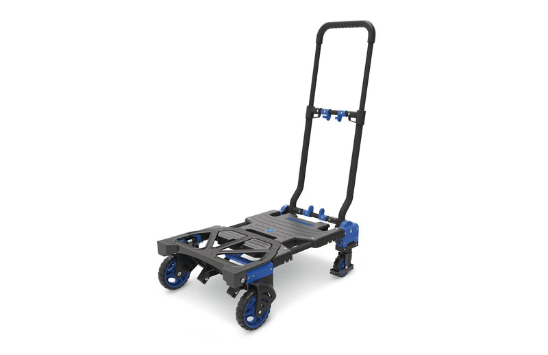 2-in-1 Folding Hand Truck, 300-lb, Black/Blue E7