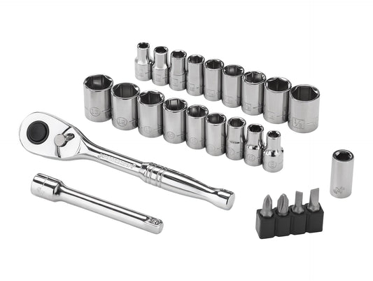 25 Piece 1/4" Drive Socket Set