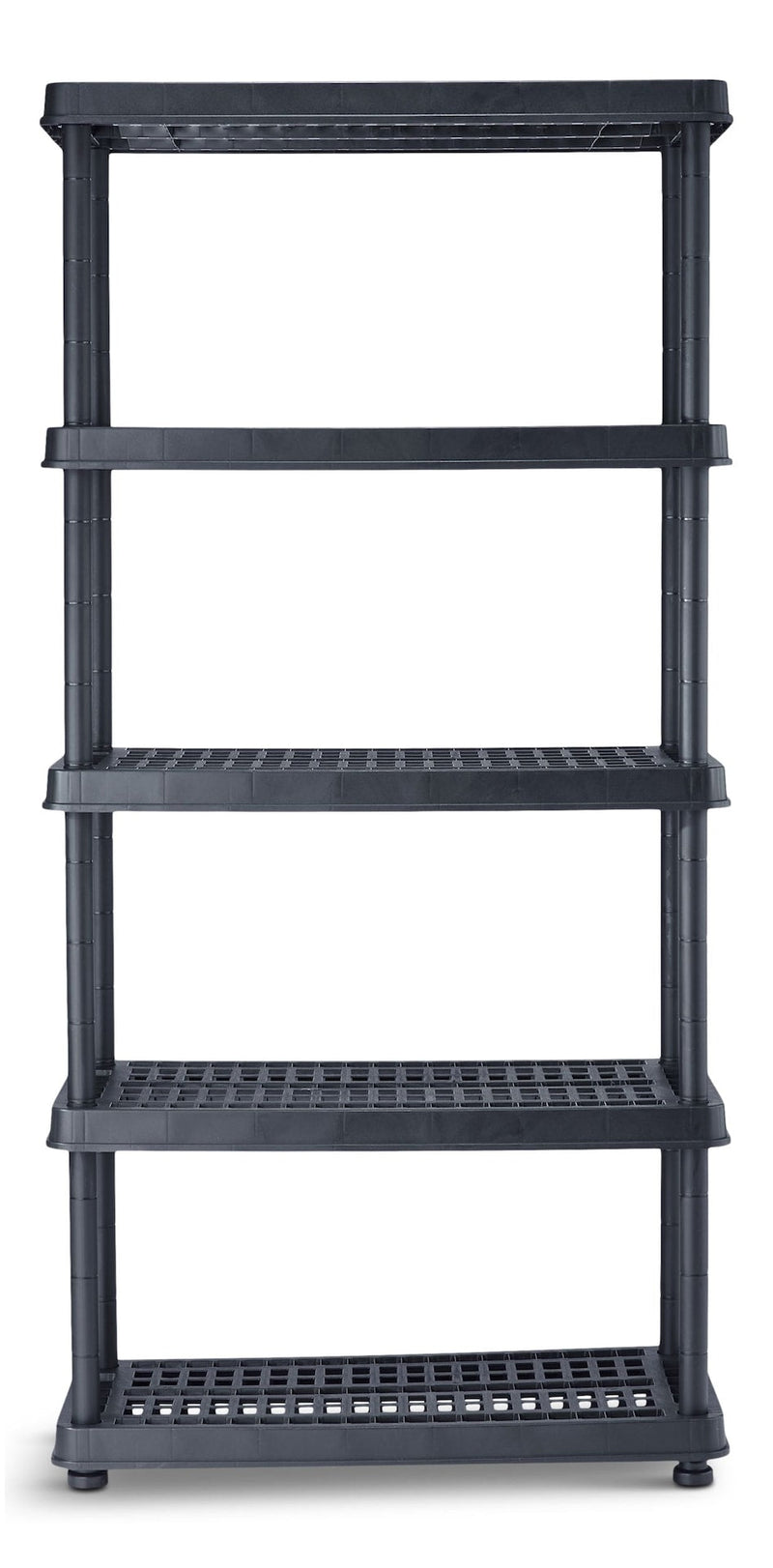 Adjustable 5-Shelf Resin/Plastic Storage Rack/Shelving Unit, 36 x 18 x 72-in M4