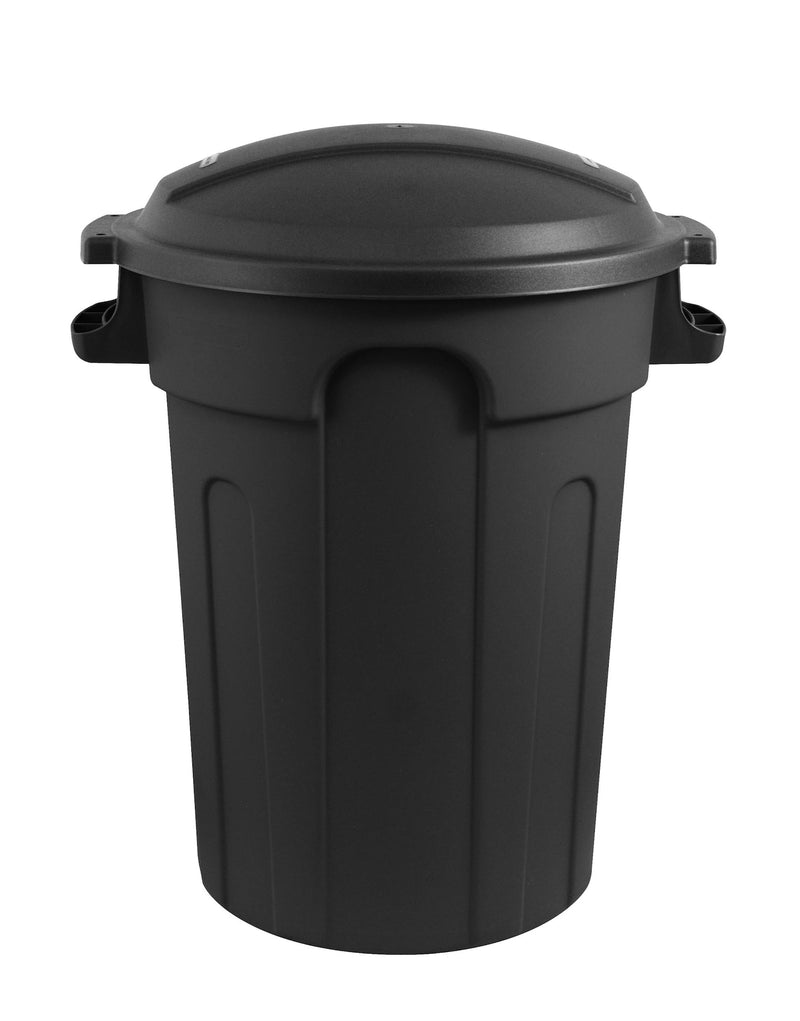 Plastic Circular Garbage Can, Black, 80-L E9
