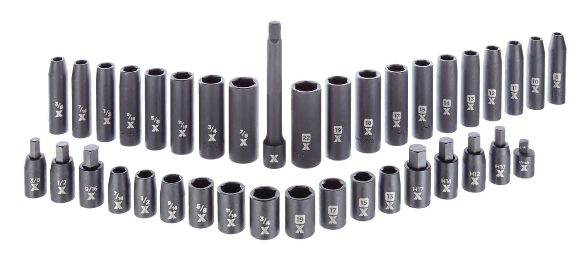 MAXIMUM 1/2-in Drive Professional Grade Impact Socket Set, 38-pc, CRMO