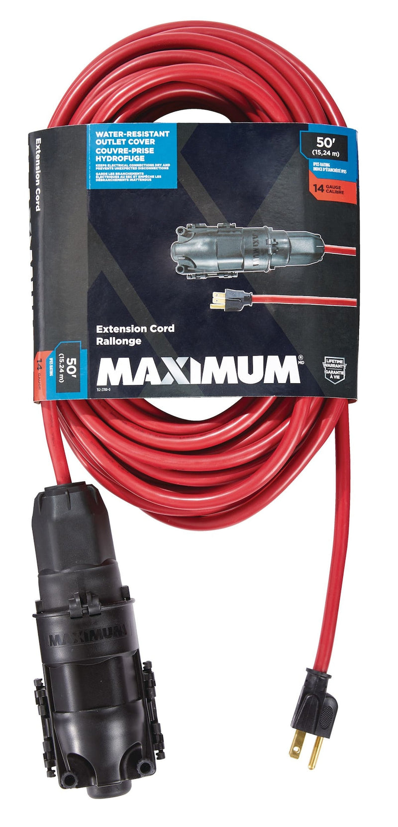 MAXIMUM 14/3 SJTW Weather-Guard Extension Cord, 50-ft L0