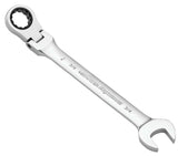 MAXIMUM Flexhead Ratcheting Wrench, Assorted Sizes, SAE/ Metric, Metal, Chrome