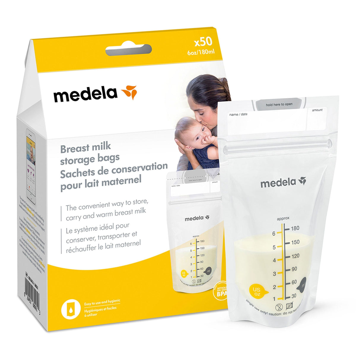Breast Milk Storage Bags, 50-ct