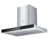 Glass 450CFM T-Shape Kitchen Exhaust Fan Range Hood with Gesture Controls, Stainless Steel, 30-in