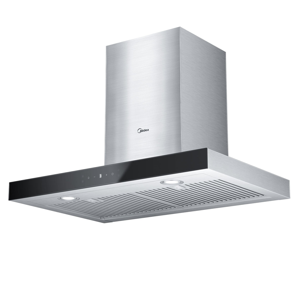 Glass 450CFM T-Shape Kitchen Exhaust Fan Range Hood with Gesture Controls, Stainless Steel, 30-in