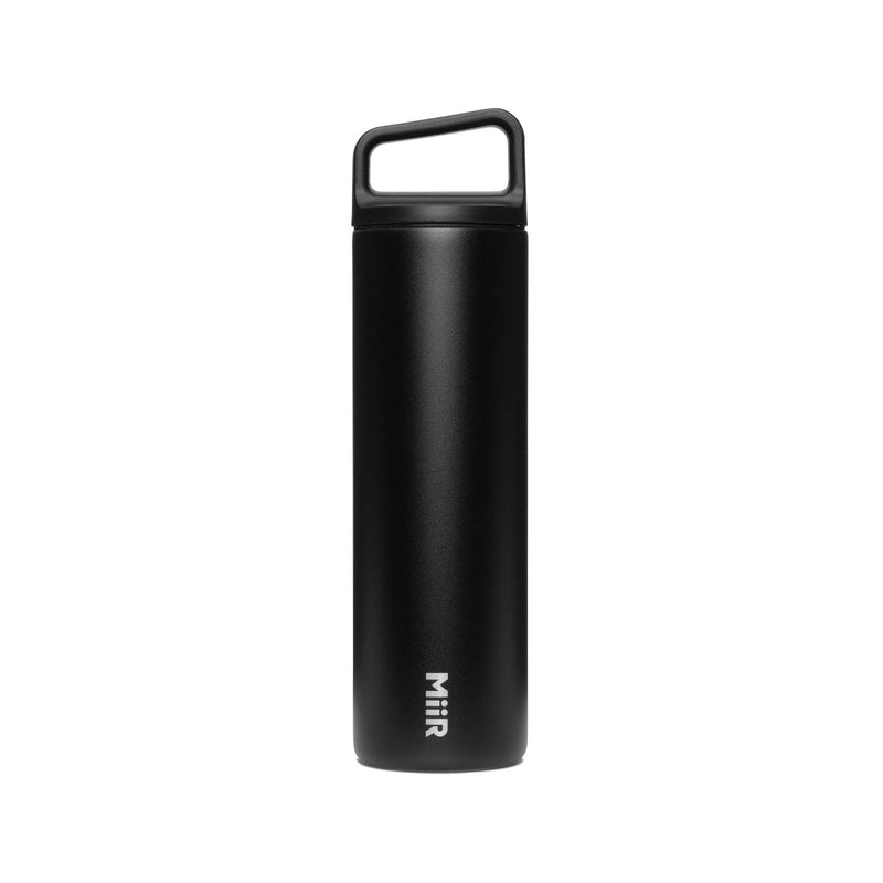 Wide Mouth Stainless Steel Insulated Travel Water Bottle, Black, 20-oz V0