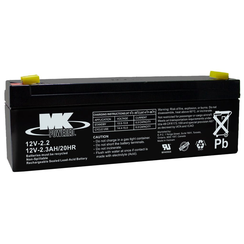 12-Volt 2.3 Ah SLA Battery, F1 Terminal Q9