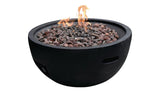 Jefferson Round Gas Fueled Outdoor Fire Bowl with PVC Cover, 40,000 BTUs, 13.7-in