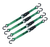 1,500-lb Padded Ratchet Tie Down Straps, 1-in x 14-ft, 4-pk