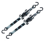 1,500-lb Snow Camo Ratchet Tie Down, 1-in x 10-ft, 2-pk