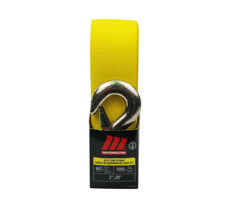 2,000-lb ATV Tow Strap with Hook, 2-in x 20-ft M2