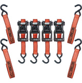 3,000-lb Heavy Duty Ratchet Tie Down Strap, 1.25-in x 14-ft, 4-pk