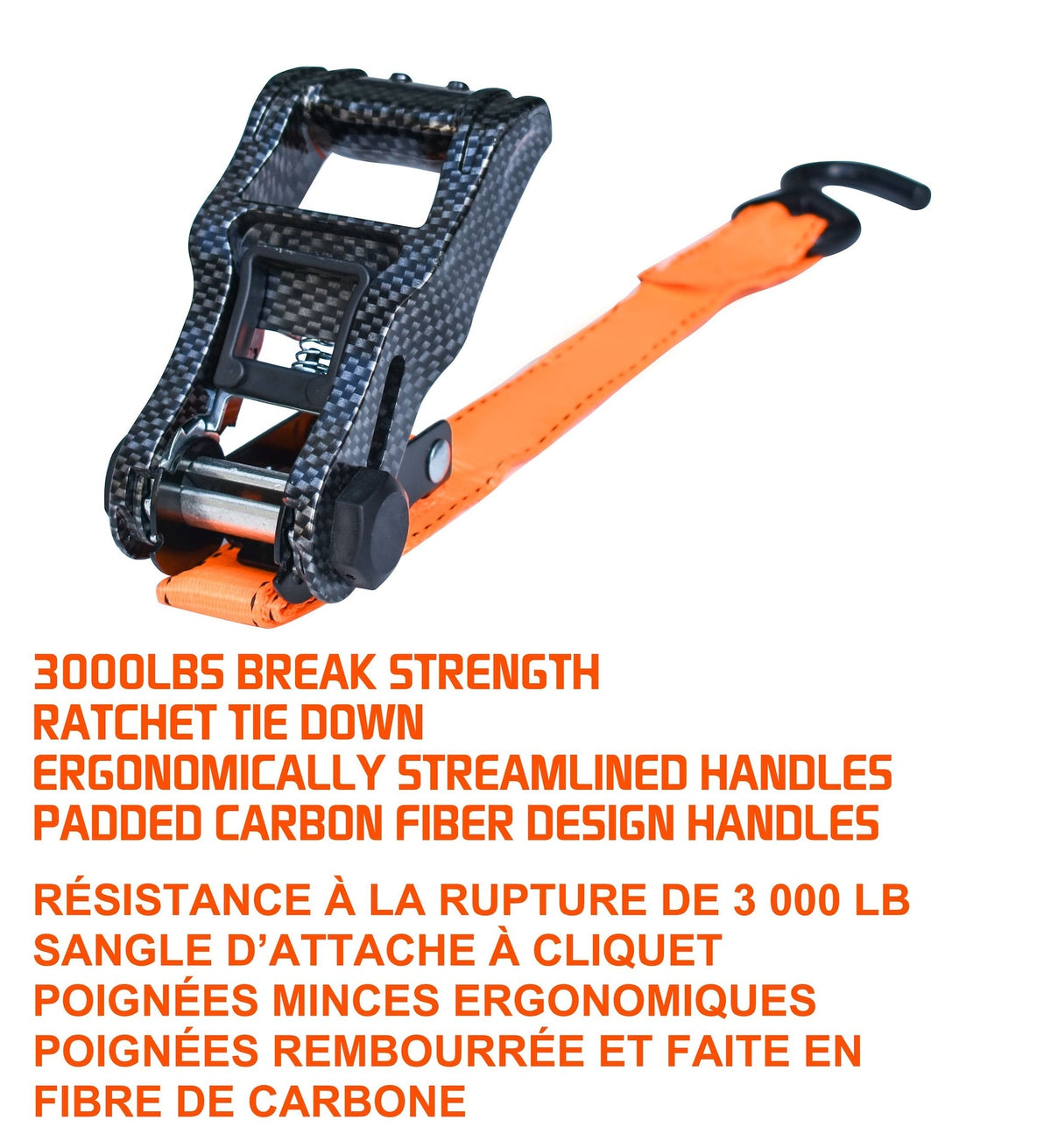 3,000-lb Heavy Duty Ratchet Tie Down Strap, 1.25-in x 14-ft, 4-pk