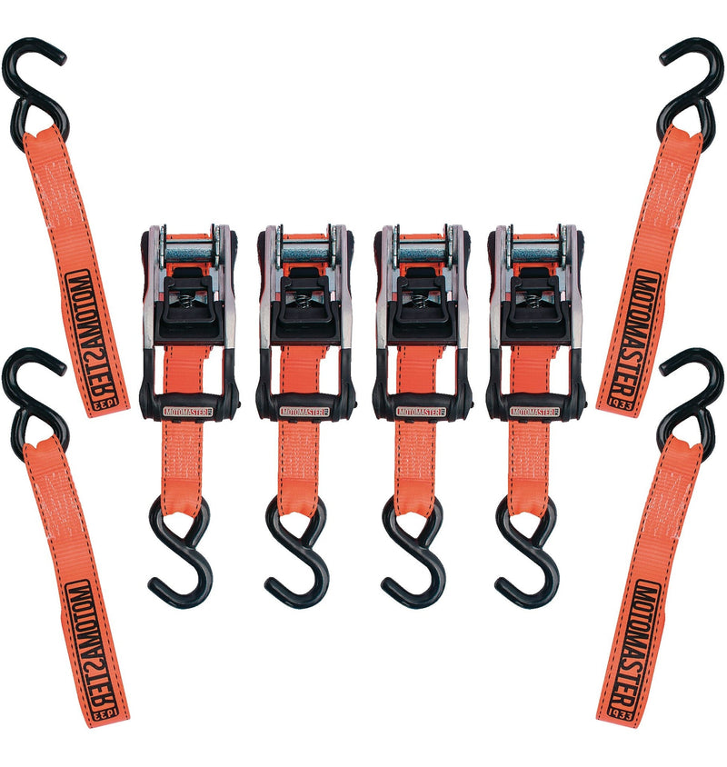 3,000-lb Heavy Duty Ratchet Tie Down, with Padded D-Handle, 1.25-in x 14-ft, 4-pk J5