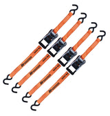 3,000-lb Heavy Duty Ratchet Tie Down, with Padded D-Handle, 1.25-in x 14-ft, 4-pk
