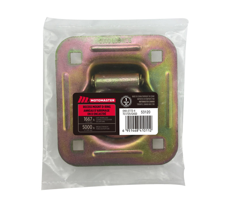 5,000-lb Heavy Duty D-Ring, Recessed Mountable F5