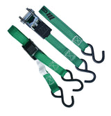 900-lb Ratchet/Cambuckle Tie-Down Straps, Non-Padded, 1-in x 10-ft, 4-pk