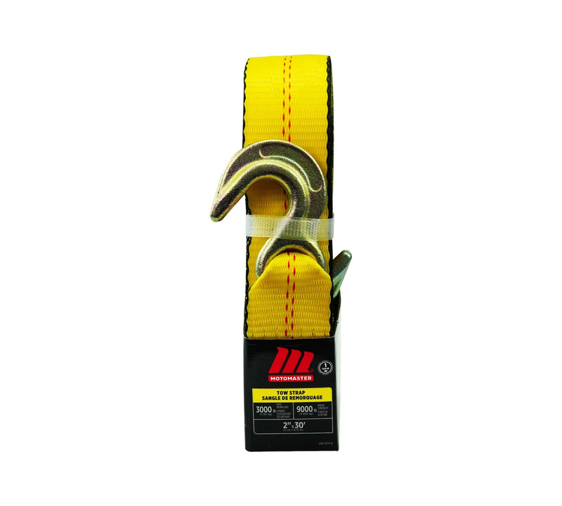 9,000-lb Tow Strap, with Rust-Resistant Hooks, 2-in x 30-ft Y4