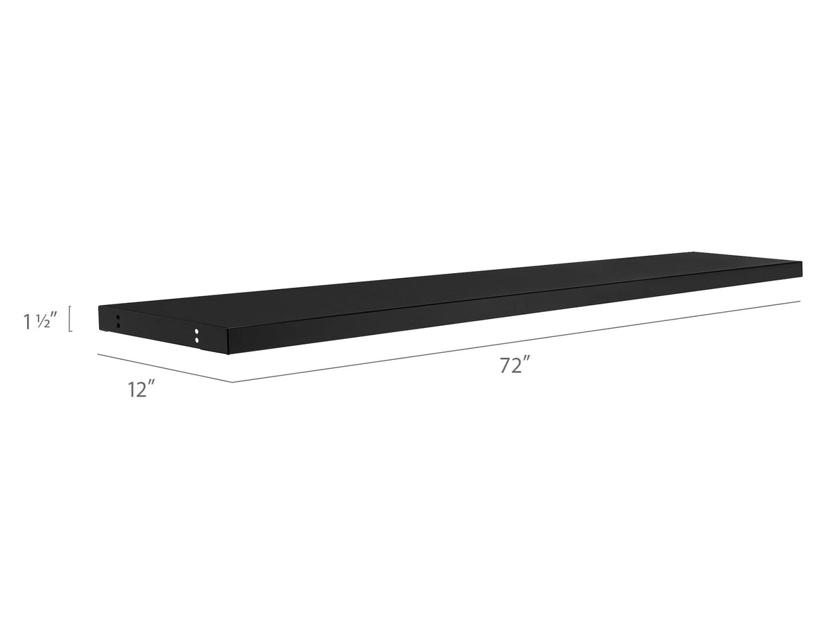 Bold 3.0 Display Wall Shelf Set, 72-in, Black, 2-pk