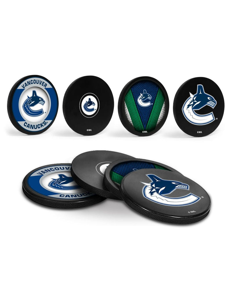 Hockey Puck Drink Coasters, 4-pk P4