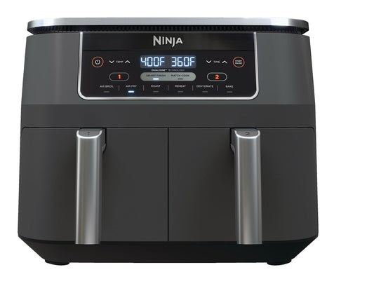 2-Basket Air Fryer with 6 Cooking Functions, 8 Qt